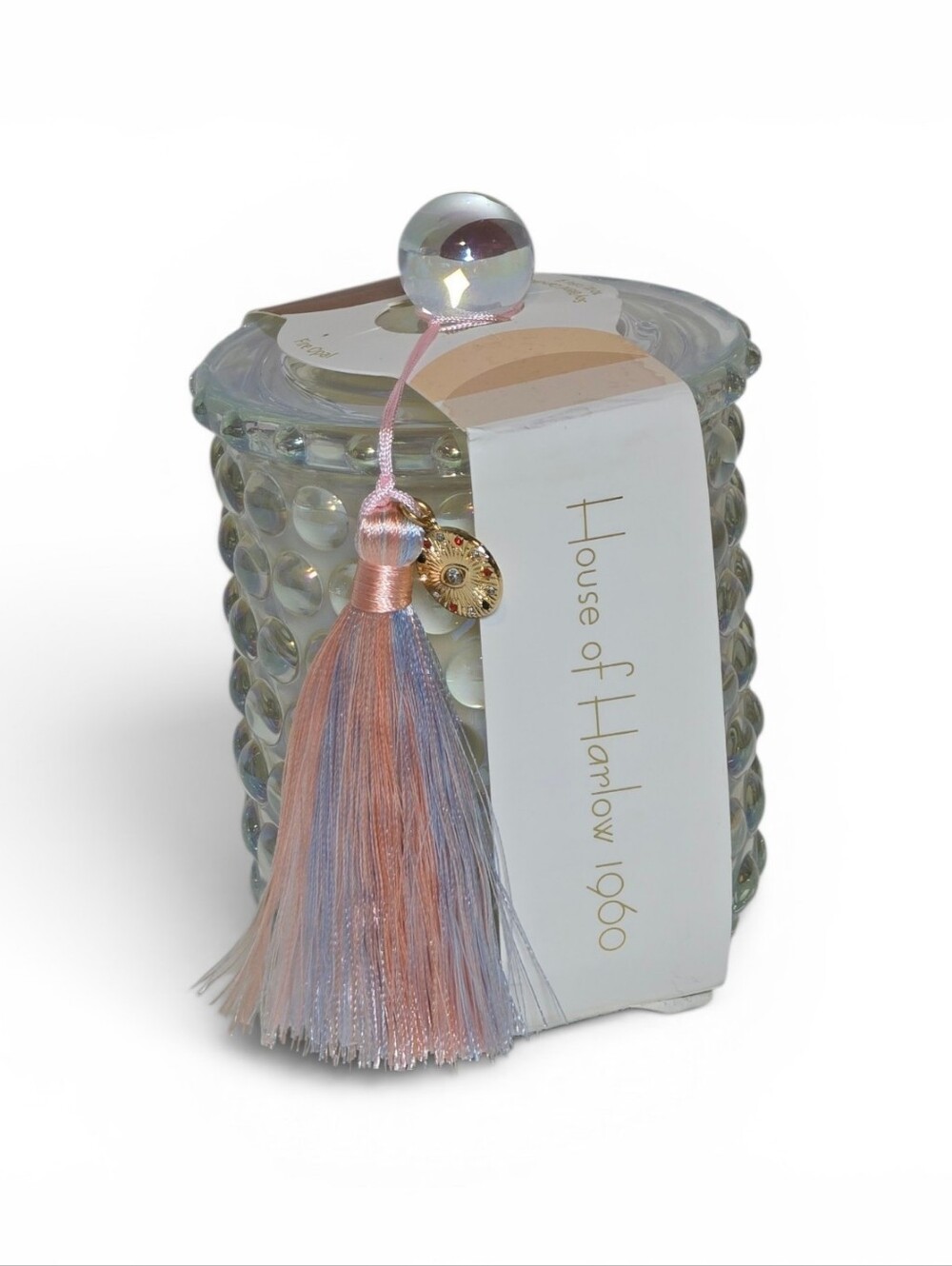 House of Harlow 1960 Fine Opal Soy Blend Candle 10 oz NWT Iridescent Glass Jar